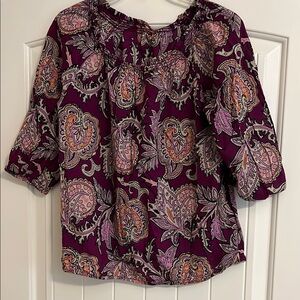 Floral Paisley Women's Top - Purple